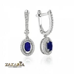 Boucles en Or blanc avec pierres diamond