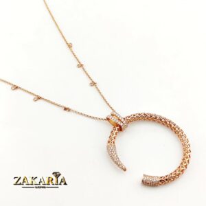 Collier avec pendentif en Or rose