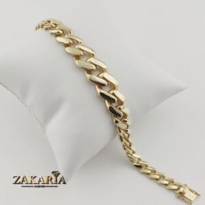 Gourmette chainée en or jaune