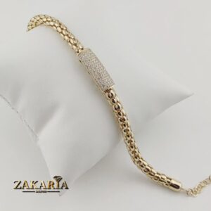 Gourmette ronde en or jaune